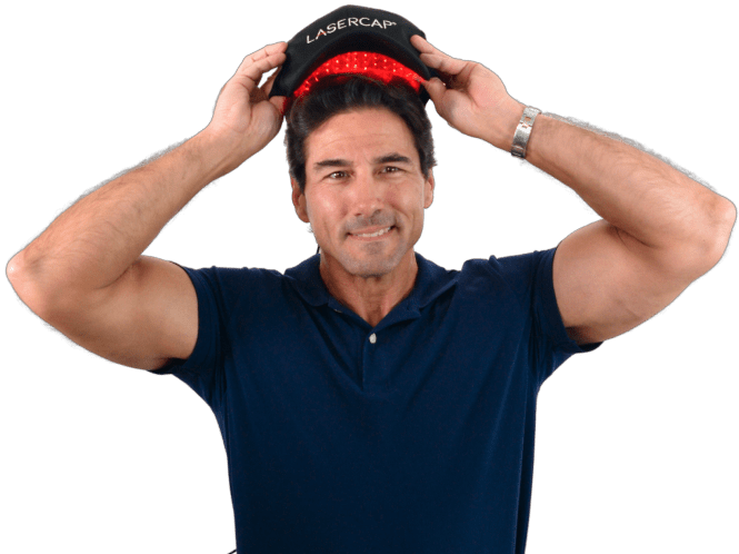 Man wearing LaserCap