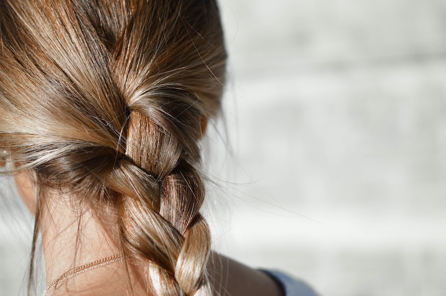 A woman with braided hair