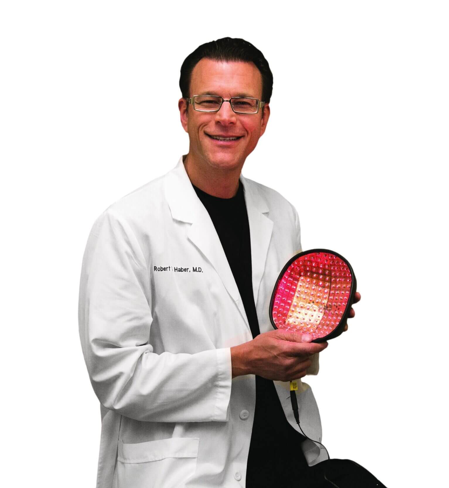 Doctor Holding LaserCap